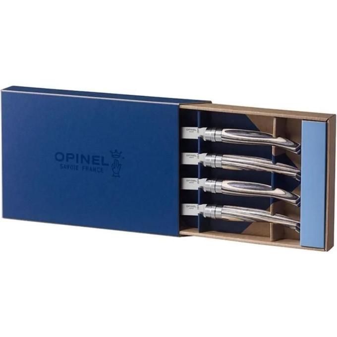 Набор ножей OPINEL TABLE CHIC №10 - 4шт рукоять - береза 001829